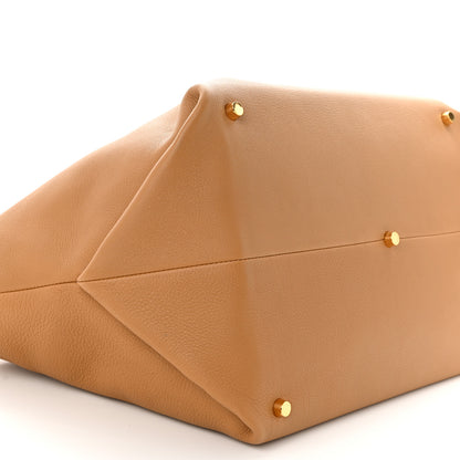 Khaite Pebbled Calfskin Medium Amelia Tote Nougat 8 of 9
