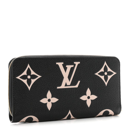 Louis Vuitton Empreinte Monogram Giant Zippy Wallet Black Beige 3 of 6