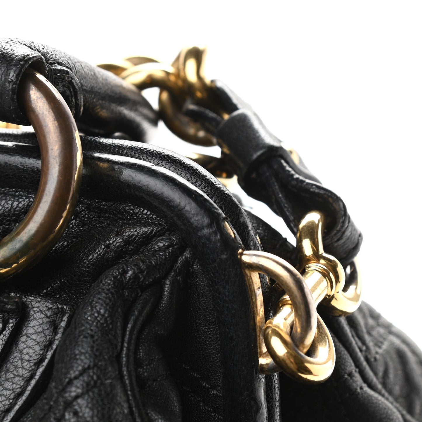 Calfskin Quilted Stam Black