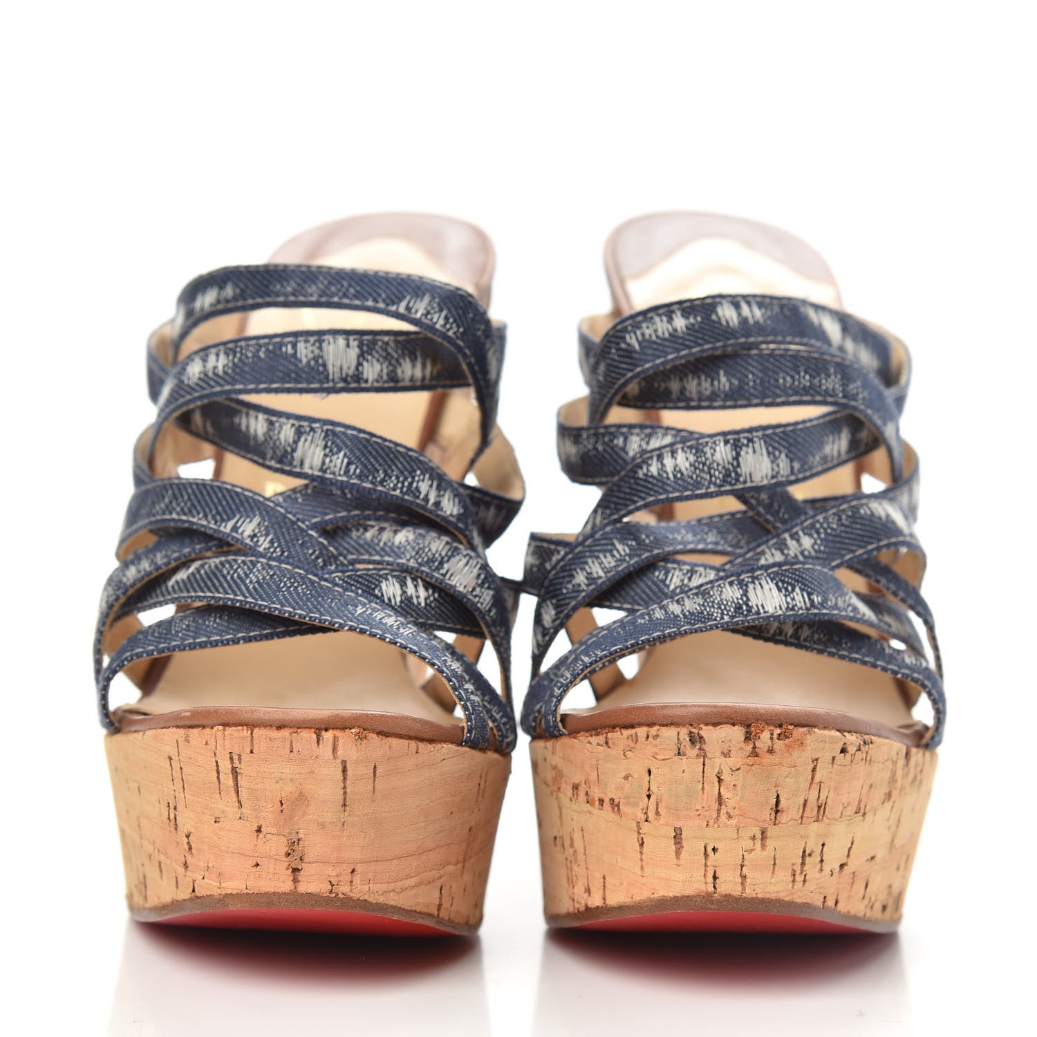 Christian Louboutin Ribbon Corniche 140 Sandals 40 Denim 2 of 9