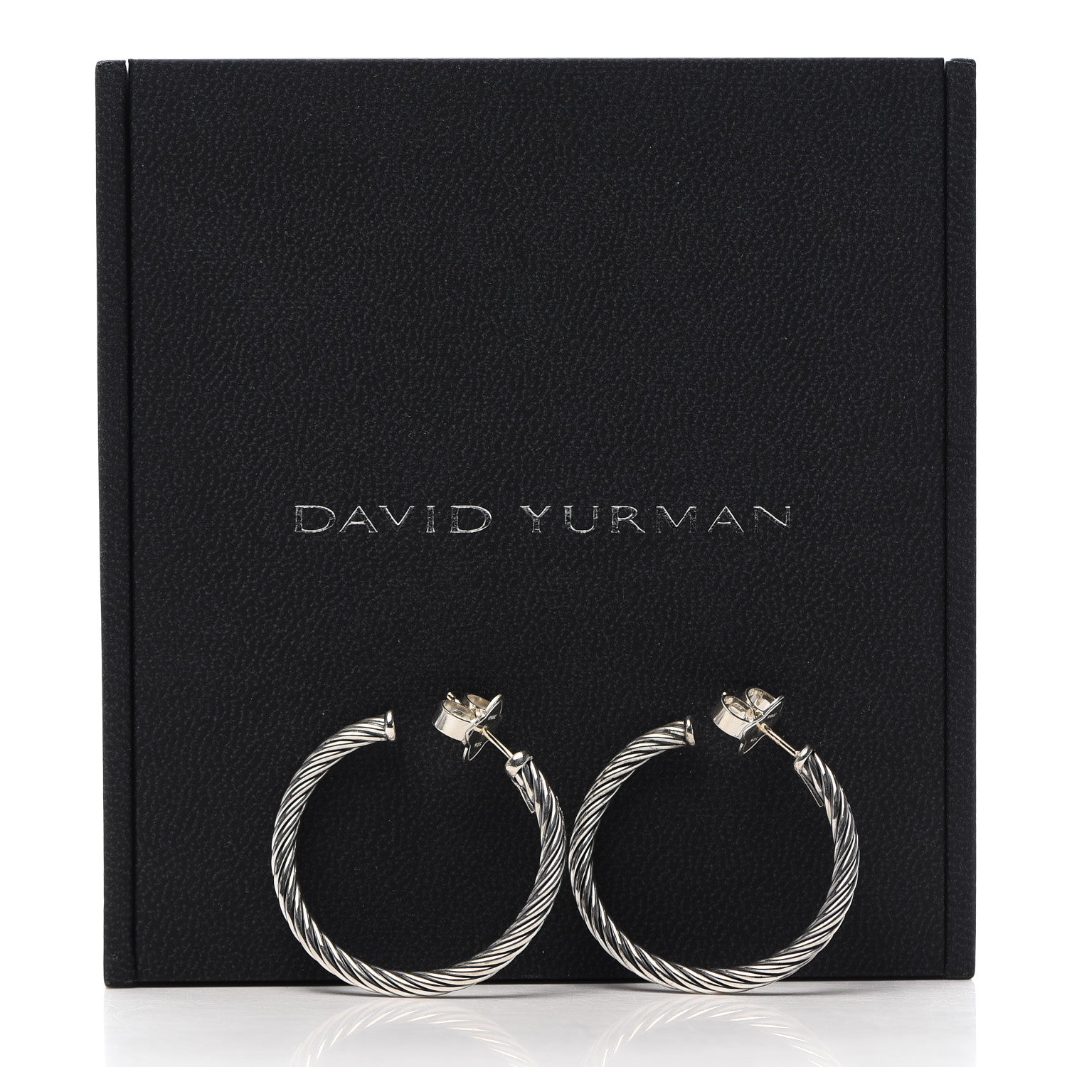 David Yurman Sterling Silver Small Cable Classics Hoop Earrings 8 of 8