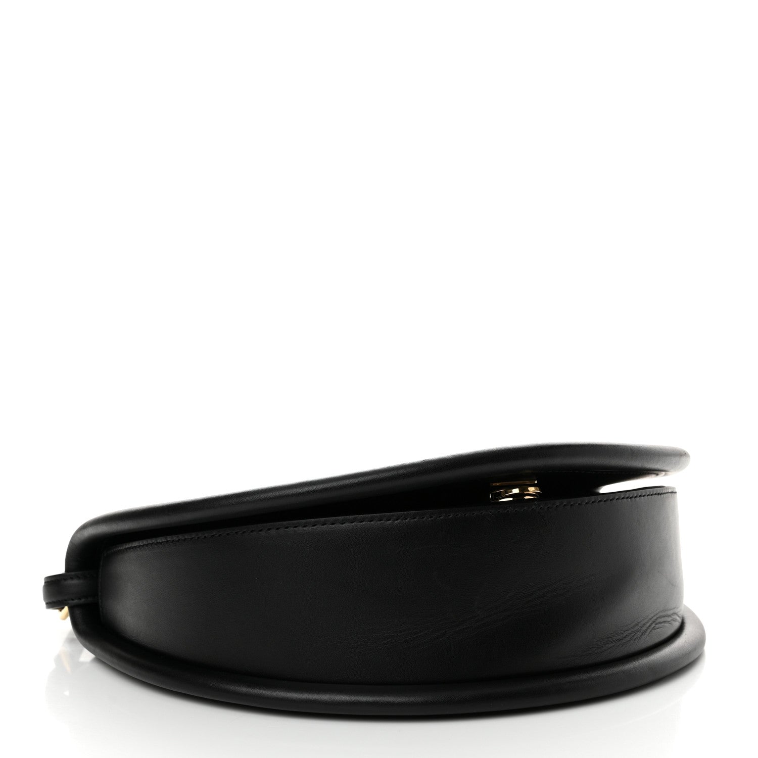 Salvatore Ferragamo Calfskin Aura Shoulder Bag Black 4 of 15