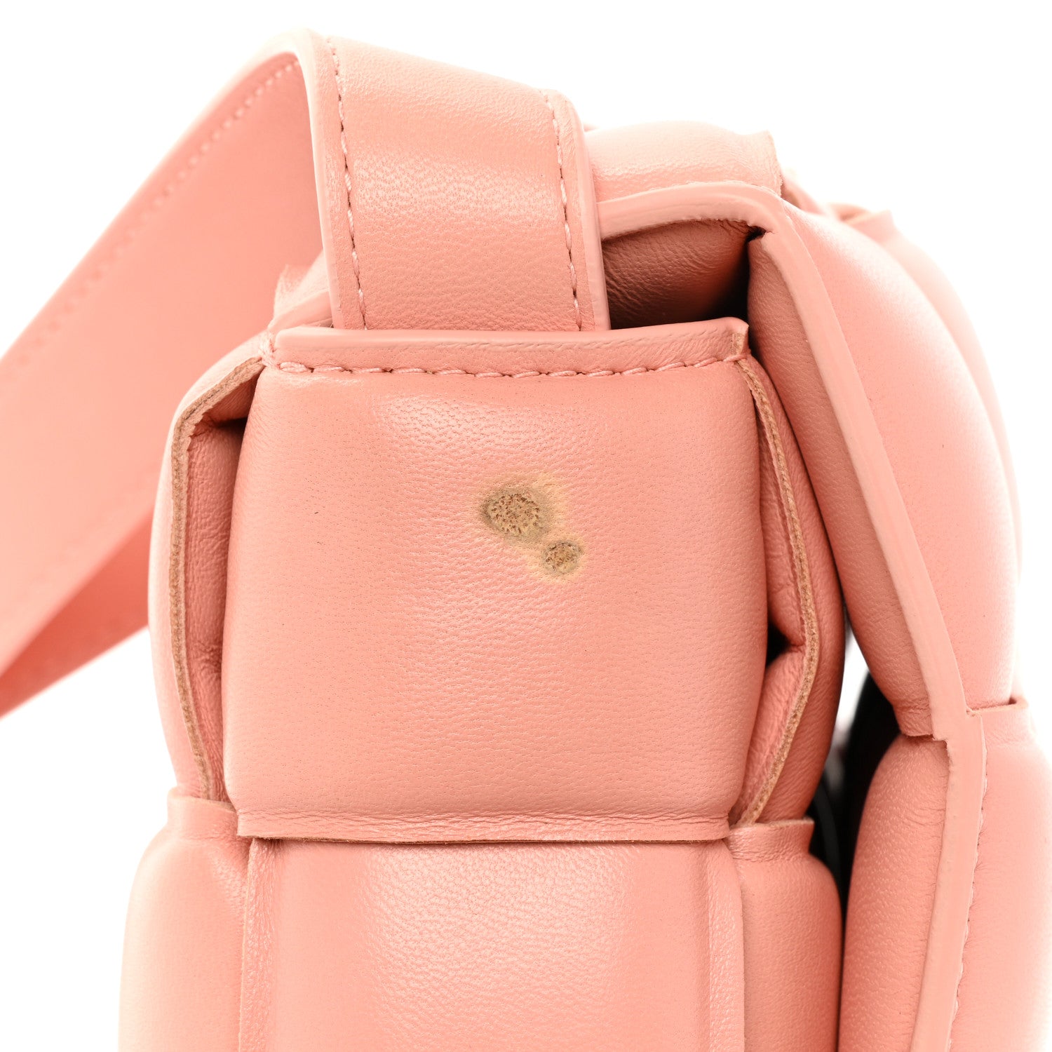 Bottega Veneta Nappa Maxi Intreccio Padded Cassette Crossbody Bag Peachy 9 of 14