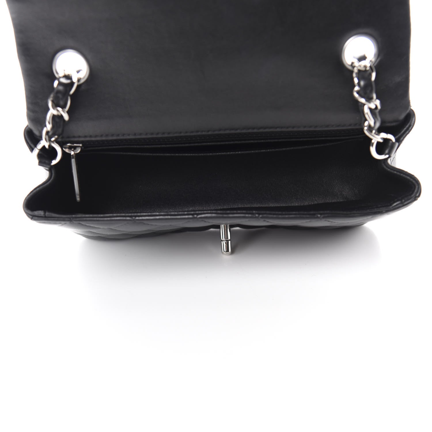 Chanel Lambskin Quilted Mini Rectangular Flap Black 5 of 11