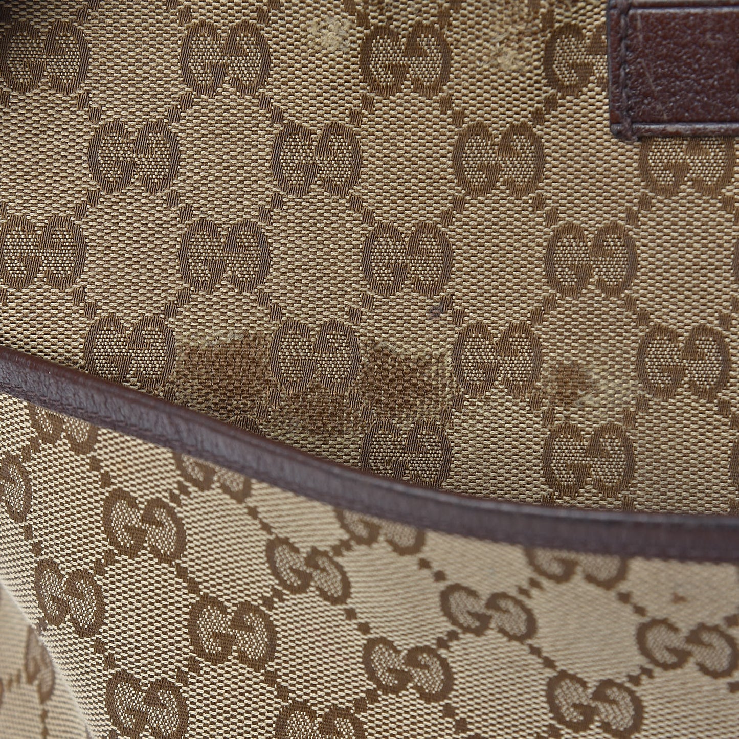 Monogram Web Medium Flat Messenger Bag Brown
