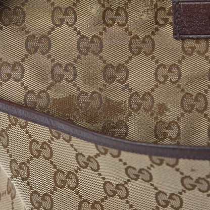 Gucci Monogram Web Medium Flat Messenger Bag Brown 18 of 21