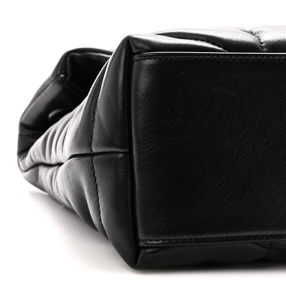 Saint Laurent Lambskin Quilted Monogram Monochrome Small Loulou Puffer Chain Satchel Black 9 of 10