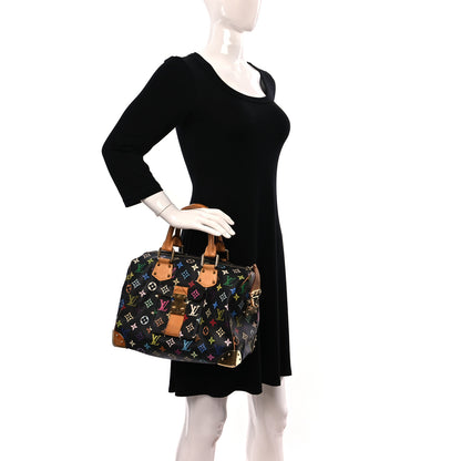 Louis Vuitton Monogram Multicolor Speedy 30 Black 2 of 10