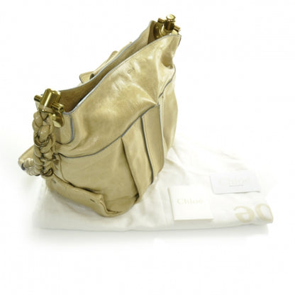 Chloe Leather Heloise Hobo Beige 3 of 10