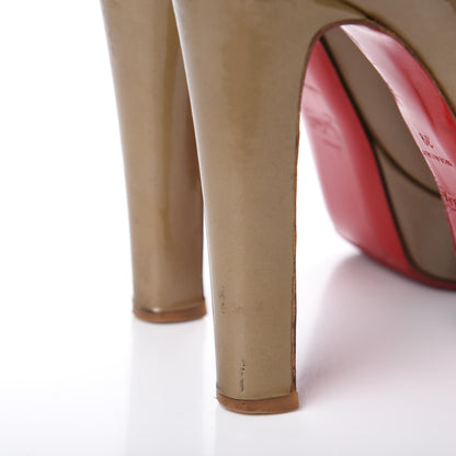 Christian Louboutin Patent Bambou 140 Pumps 39 Oyster 8 of 17