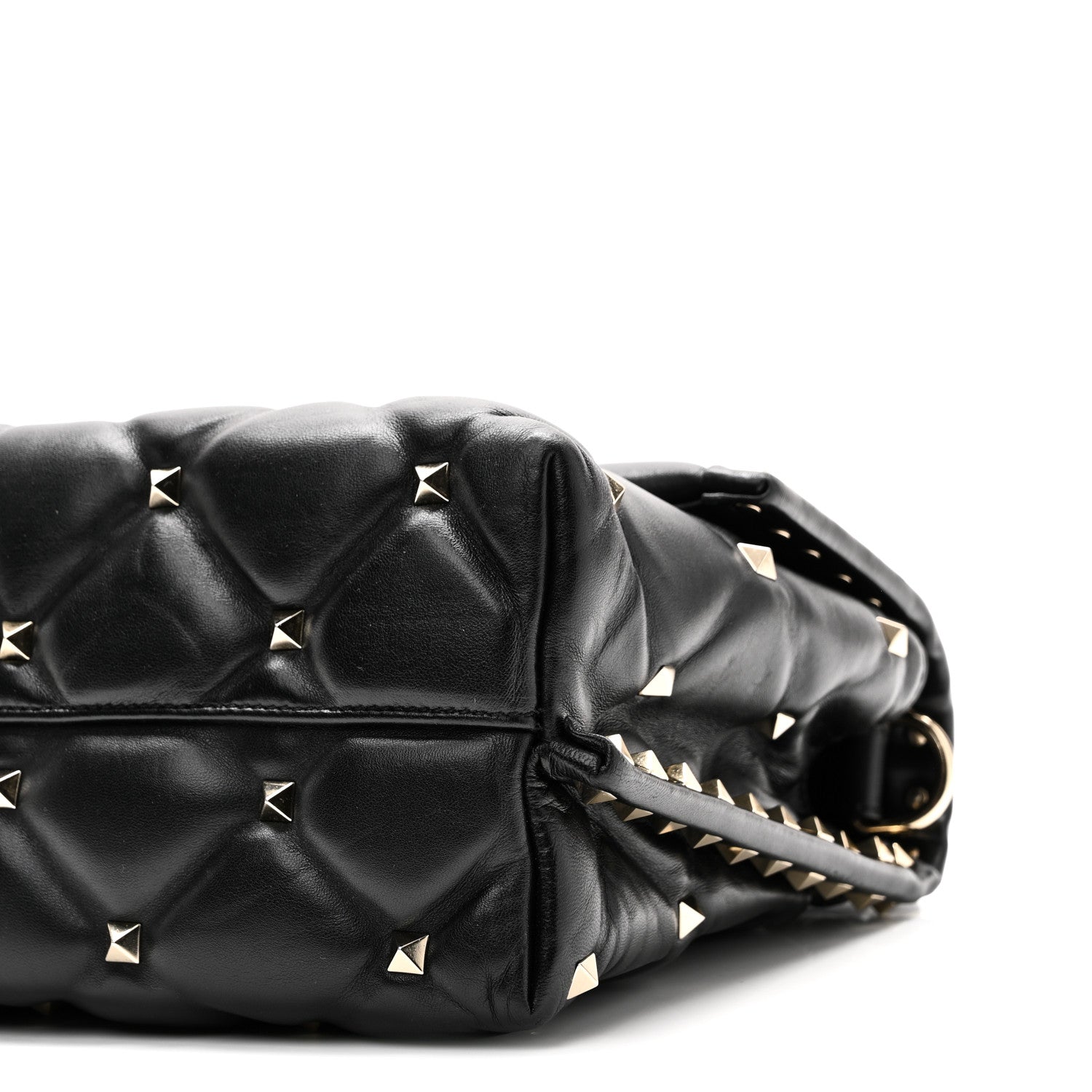 Valentino Garavani Lambskin VLTN Print Candystud Top Handle Bag