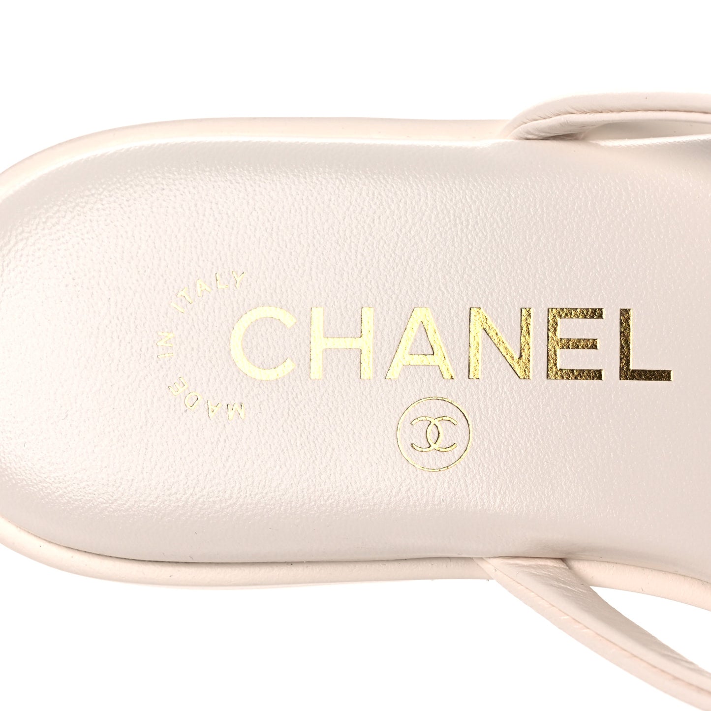 Goatskin CC Times Square Thong Sandals 35 White