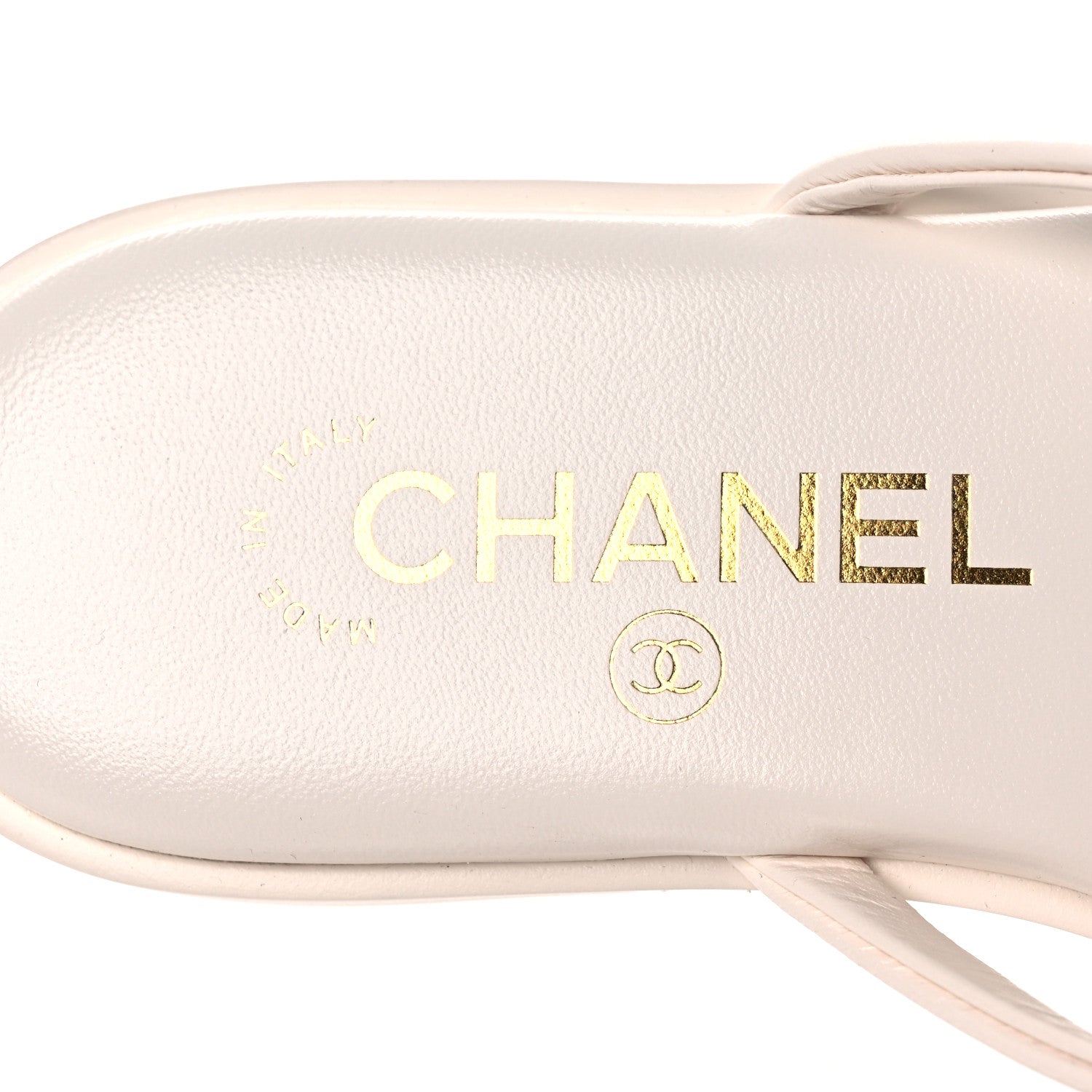 Chanel Goatskin CC Times Square Thong Sandals 35 White 9 of 11