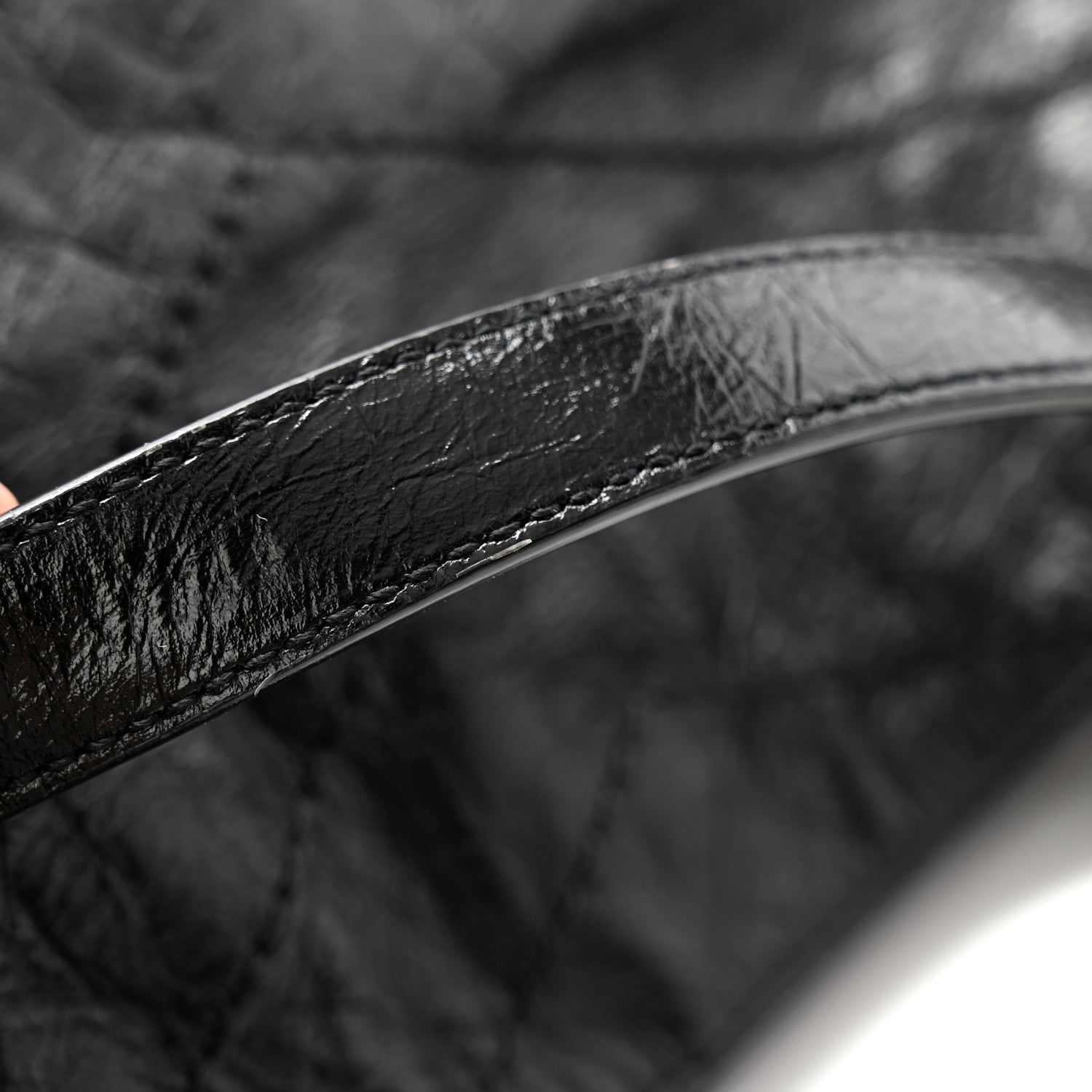 Saint Laurent Crinkled Calfskin Matelasse Monogram Large Niki Shopper Tote Black 11 of 12