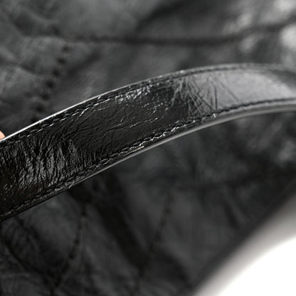 Saint Laurent Crinkled Calfskin Matelasse Monogram Large Niki Shopper Tote Black 11 of 12