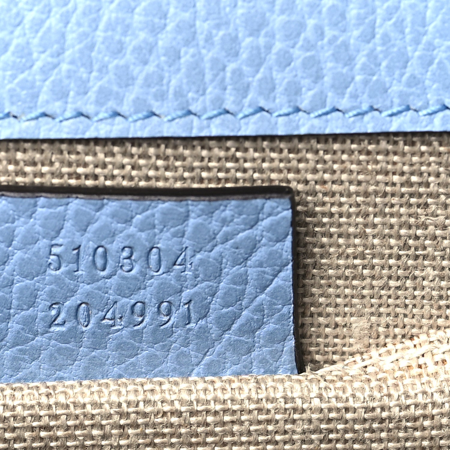 Gucci Dollar Calfskin Small Interlocking G Shoulder Bag Mineral Blue 7 of 13
