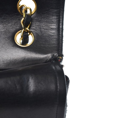 Chanel Lambskin Quilted Medium Double Flap Black 15 of 20