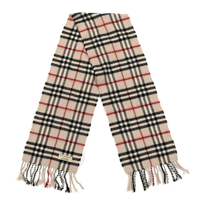 Burberry Wool Cashmere House Check Fringe Scarf 2 of 4