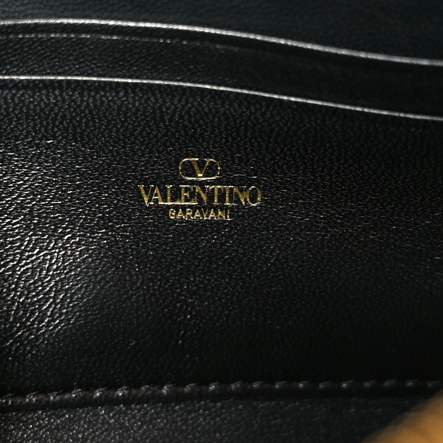 Valentino Garavani Nappa Quilted Roman Stud Zip Pouch Black 6 of 10