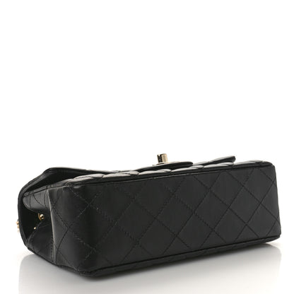 Chanel Lambskin Quilted Mini Rectangular Flap Black 4 of 10