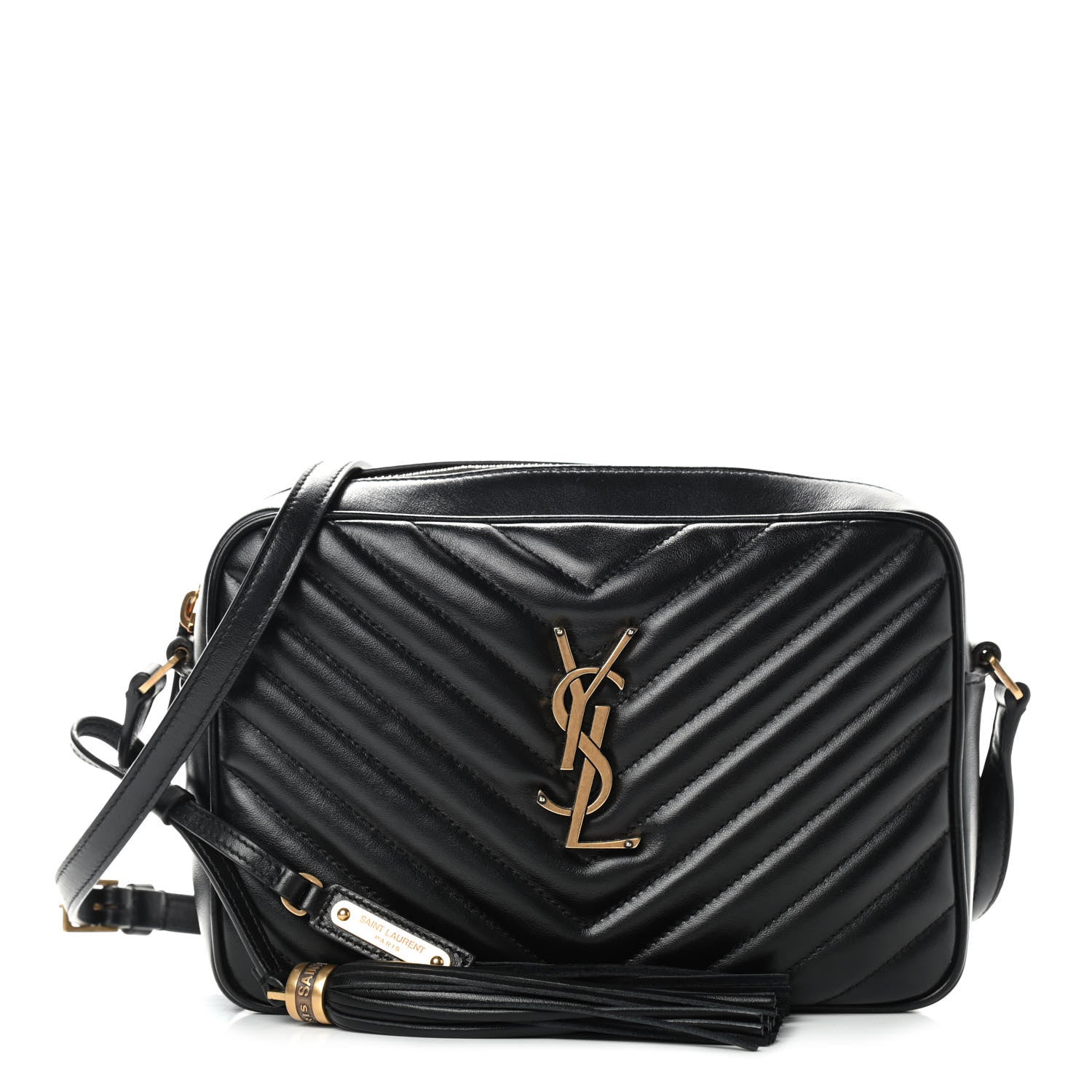 Saint Laurent Calfskin Matelasse Monogram Lou Camera Bag Black 1 of 10