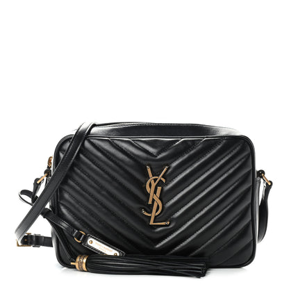 Saint Laurent Calfskin Matelasse Monogram Lou Camera Bag Black 1 of 10