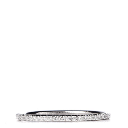 Tiffany 18K White Gold Diamond Metro Band Ring 61 9.5 1 of 5