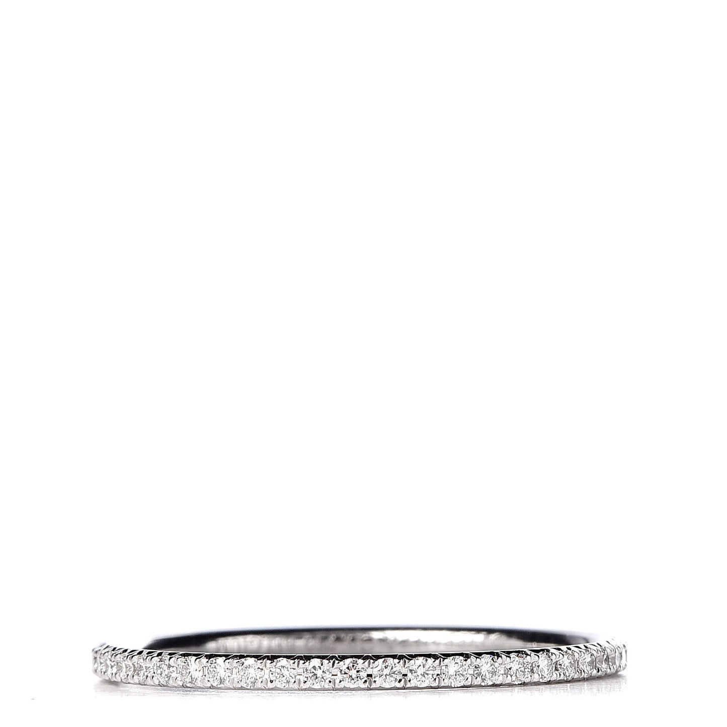 18K White Gold Diamond Metro Band Ring 61 9.5