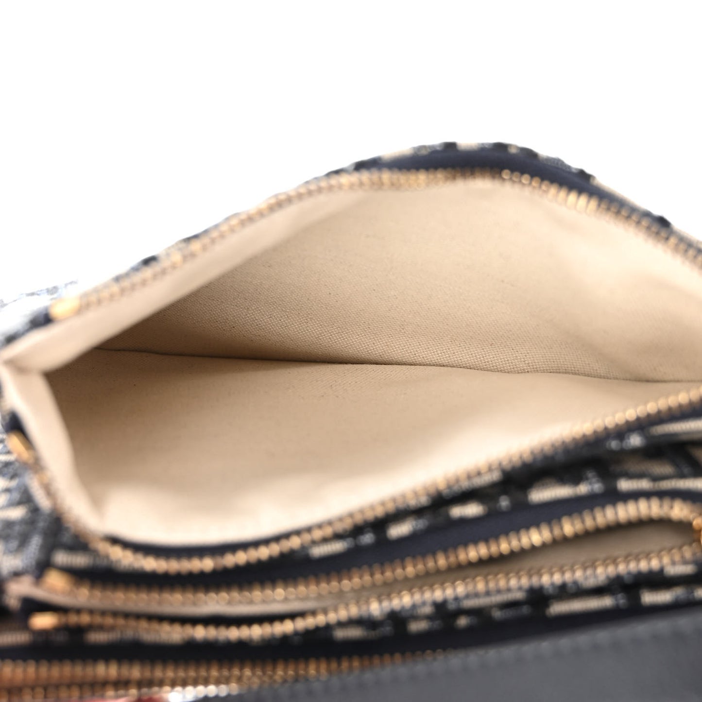 Oblique Saddle Pouch With Strap Navy Blue