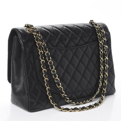 Chanel Caviar Quilted Maxi Single Flap Black 2 of 9