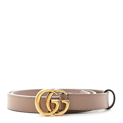 Gucci Calfskin Double G 20mm Belt 75 30 Porcelain Rose 1 of 5