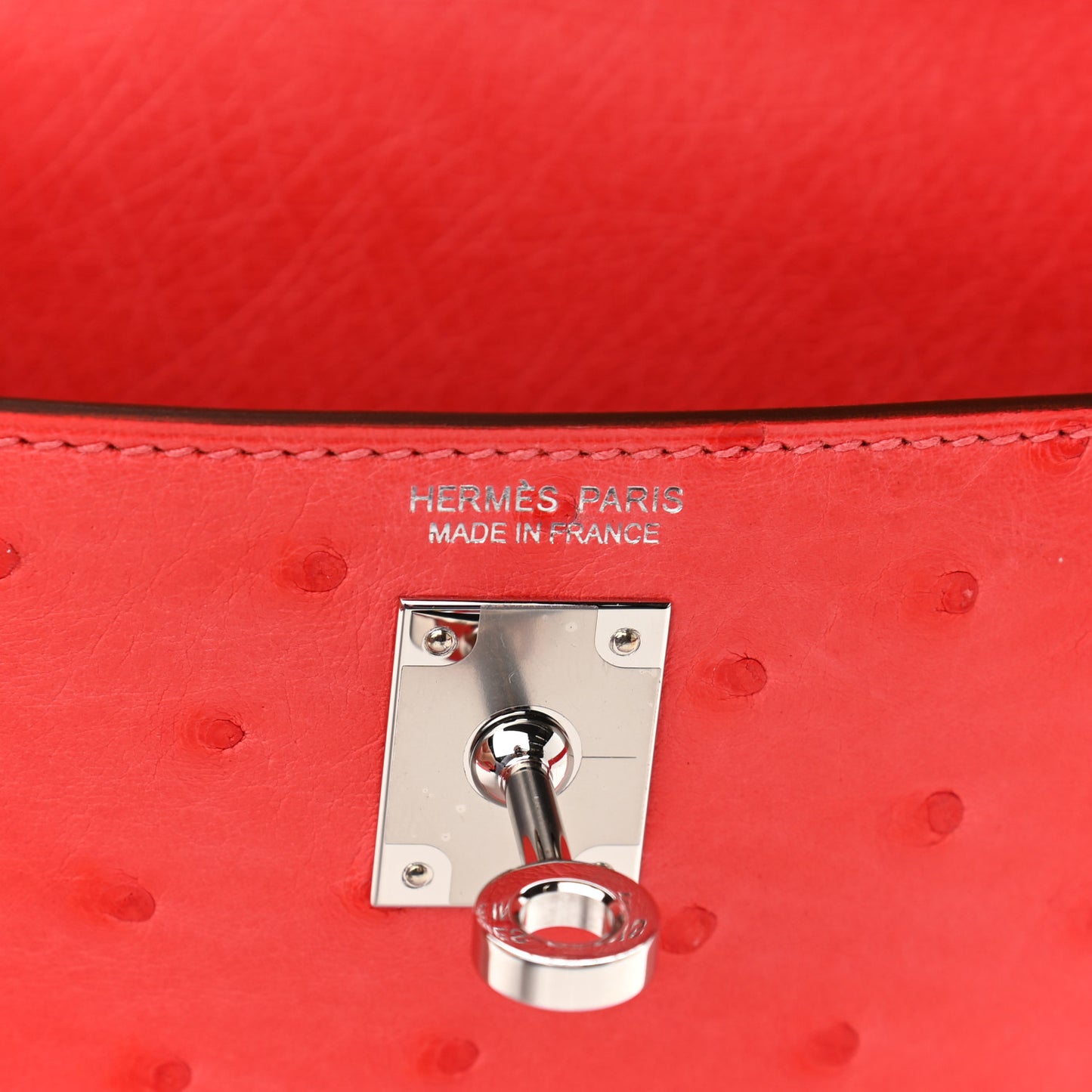 Ostrich Kelly Danse II Belt Bag Rose Texas