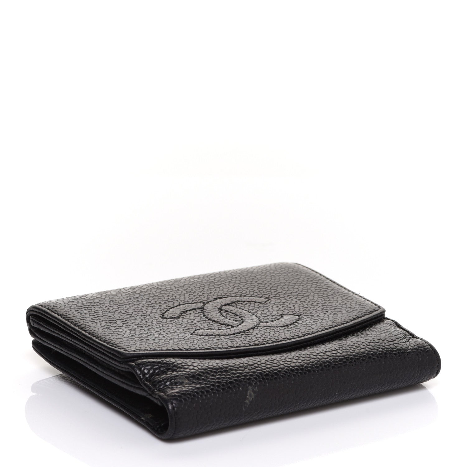 Chanel Caviar Timeless CC Compact French Wallet Black 4 of 17