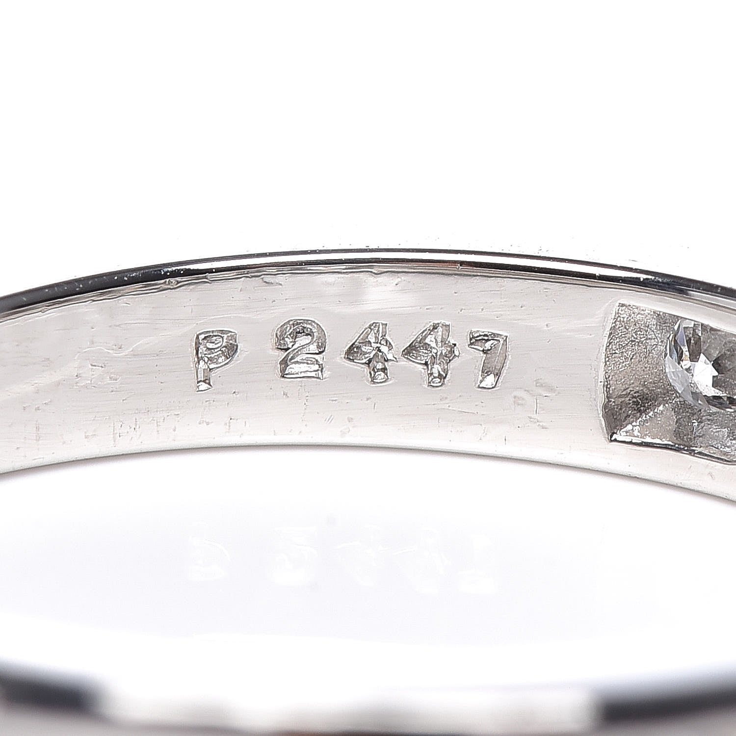 Tiffany Platinum Diamond 3mm Half Circle Wedding Band Ring 50 5.5 5 of 6