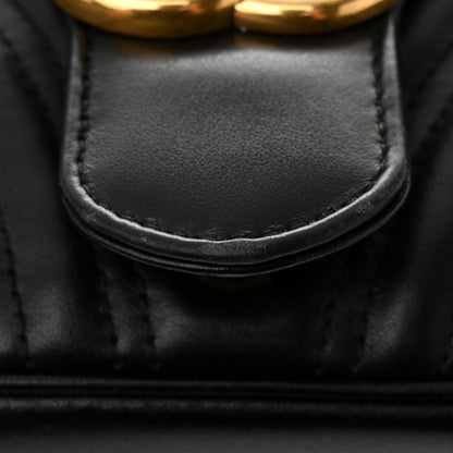 Gucci Calfskin Matelasse Small GG Marmont Shoulder Bag Black 17 of 17