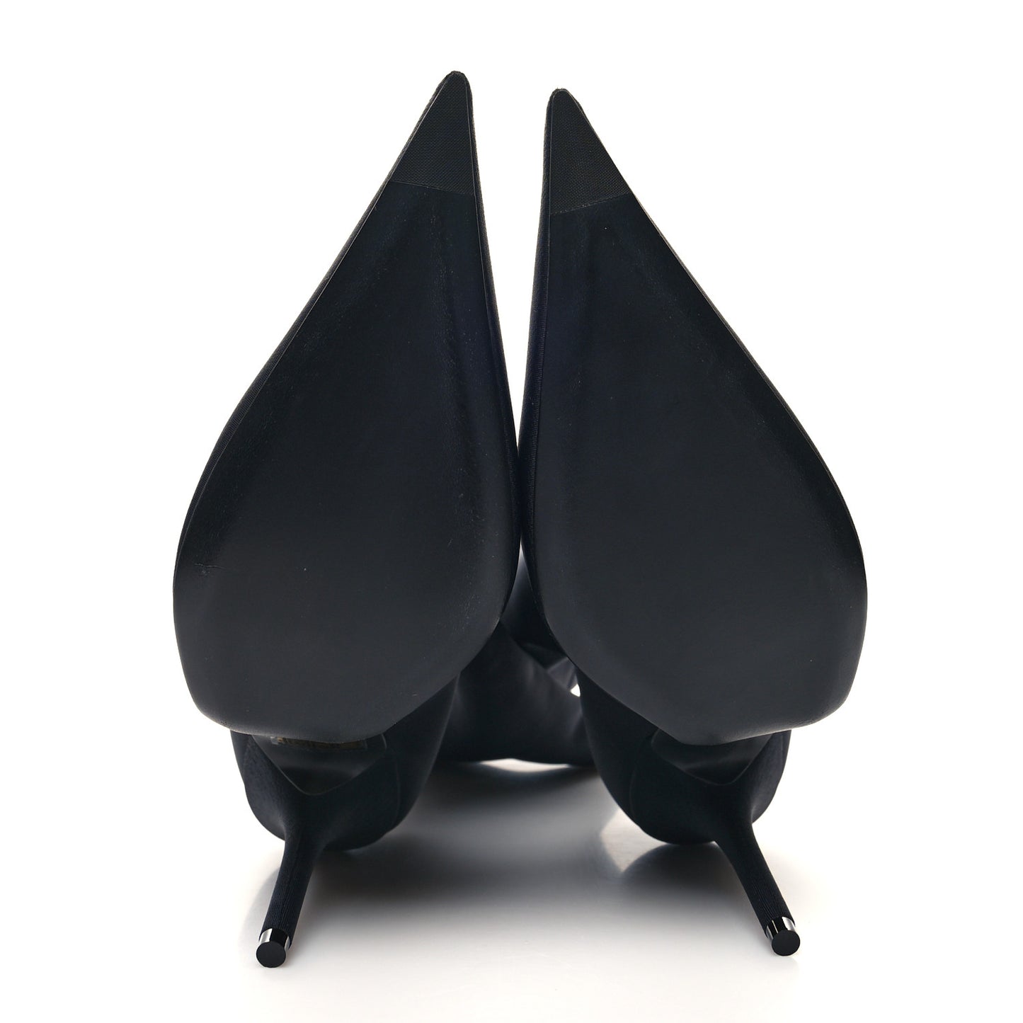 Matte Spandex Pointed Toe Knife 110mm Ankle Boots 38 Black