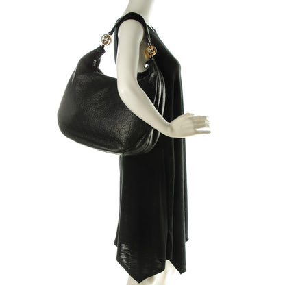 Gucci Guccissima Large GG Twins Hobo Black 2 of 9