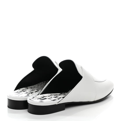 Hermes Calfskin Womens Op'H Catena Mules 37 White 4 of 9