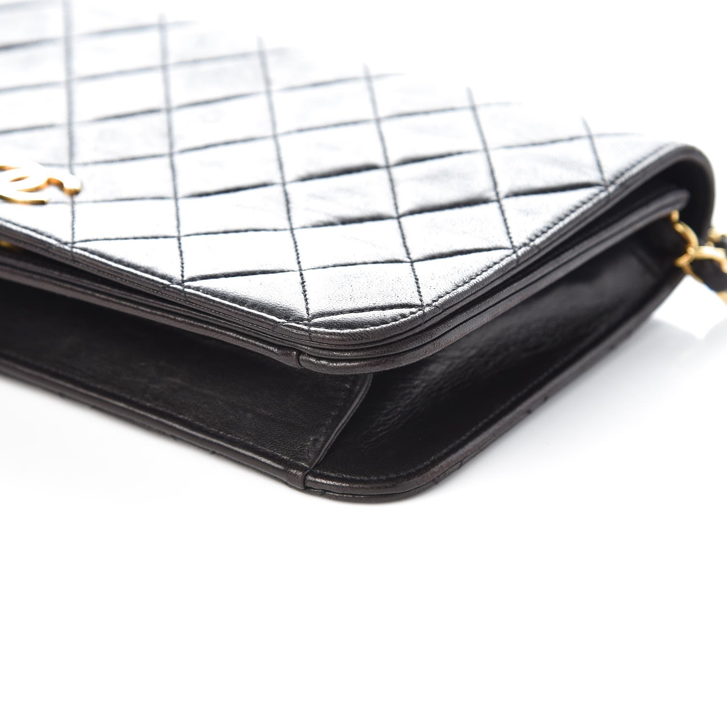 Chanel Lambskin Quilted Wallet On Chain WOC Black 9 of 11