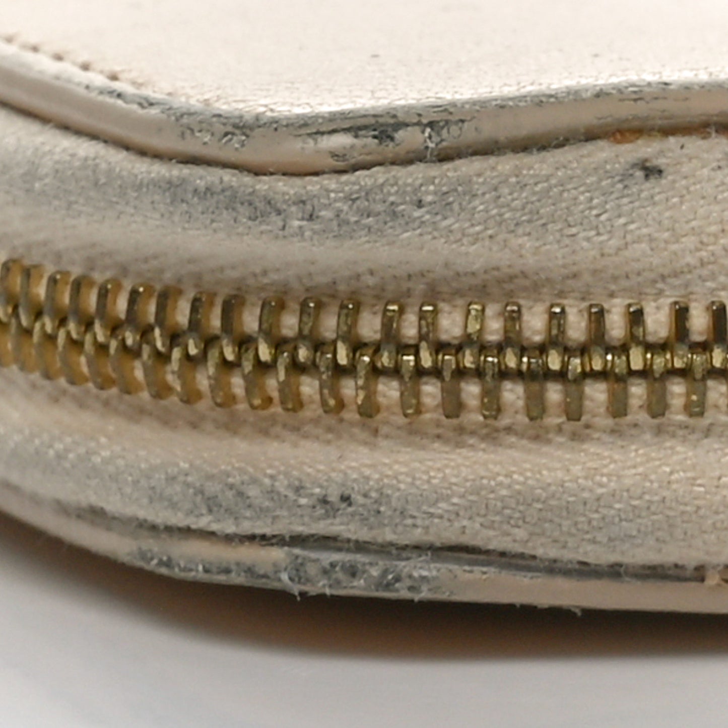 Lambskin Large Zip Around Multifunction Wallet Beige Black