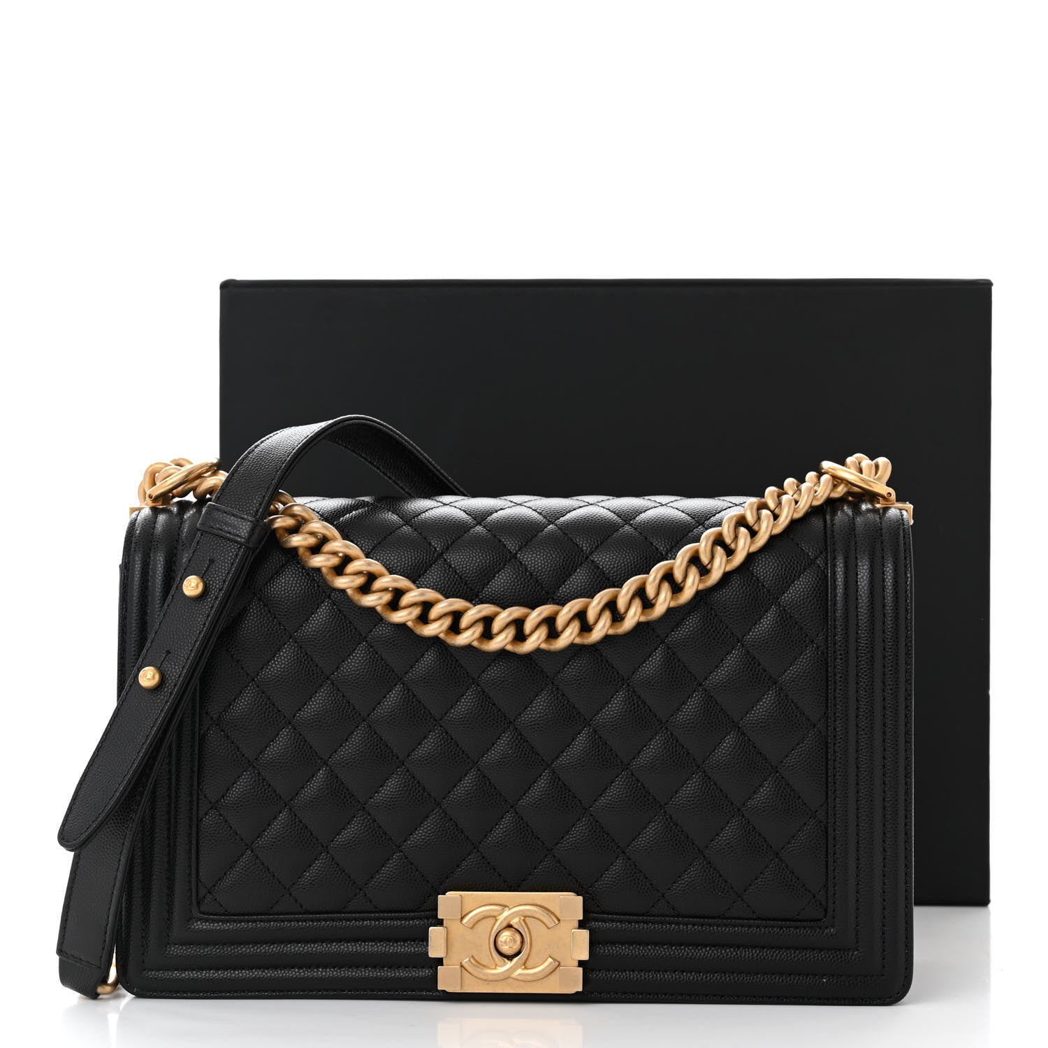 Chanel Caviar Quilted New Medium Boy Flap Black 11 of 11