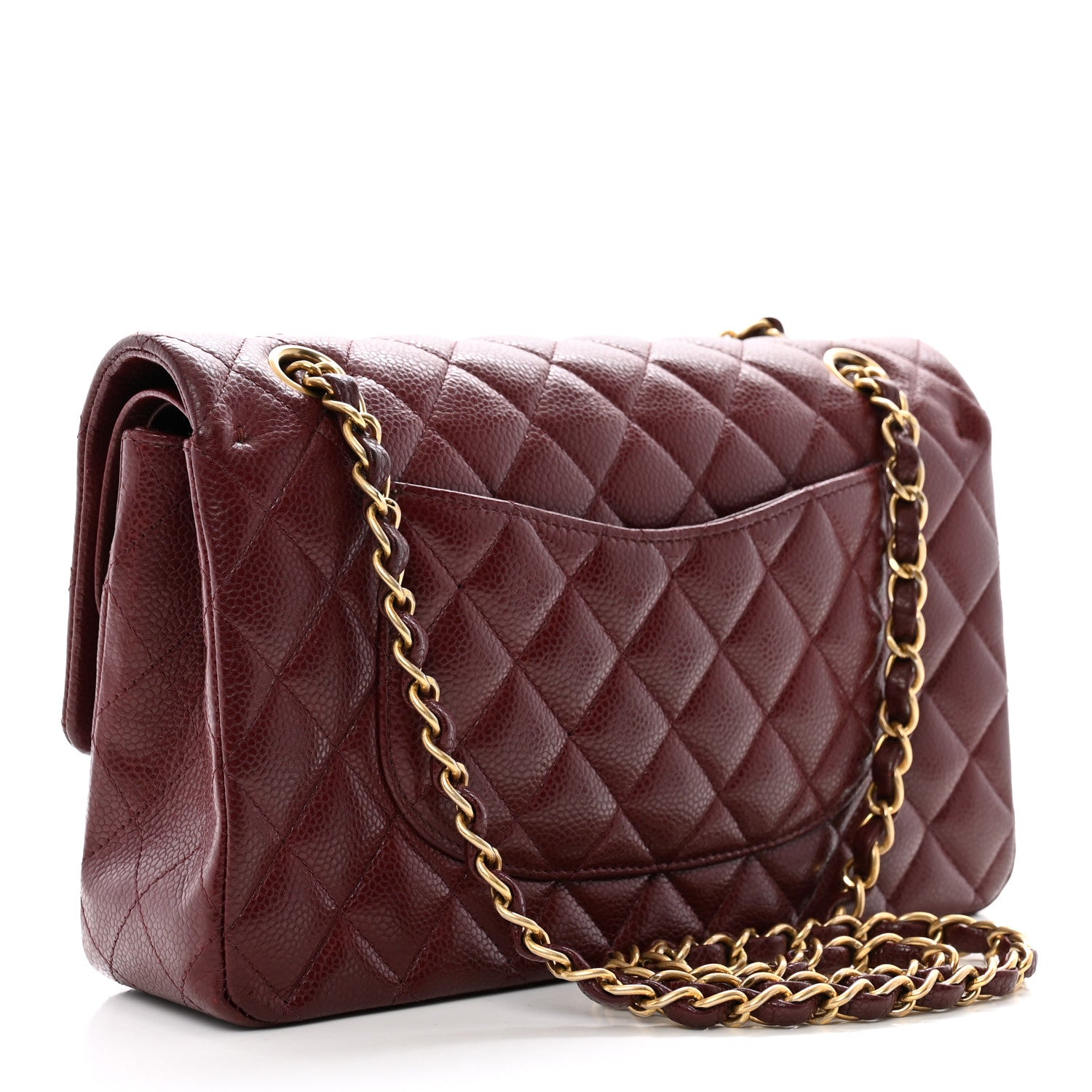 Chanel Caviar Quilted Medium Double Flap Burgundy 3 of 11