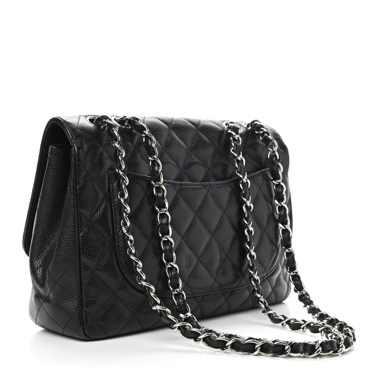 Caviar Quilted Jumbo Single Flap Black