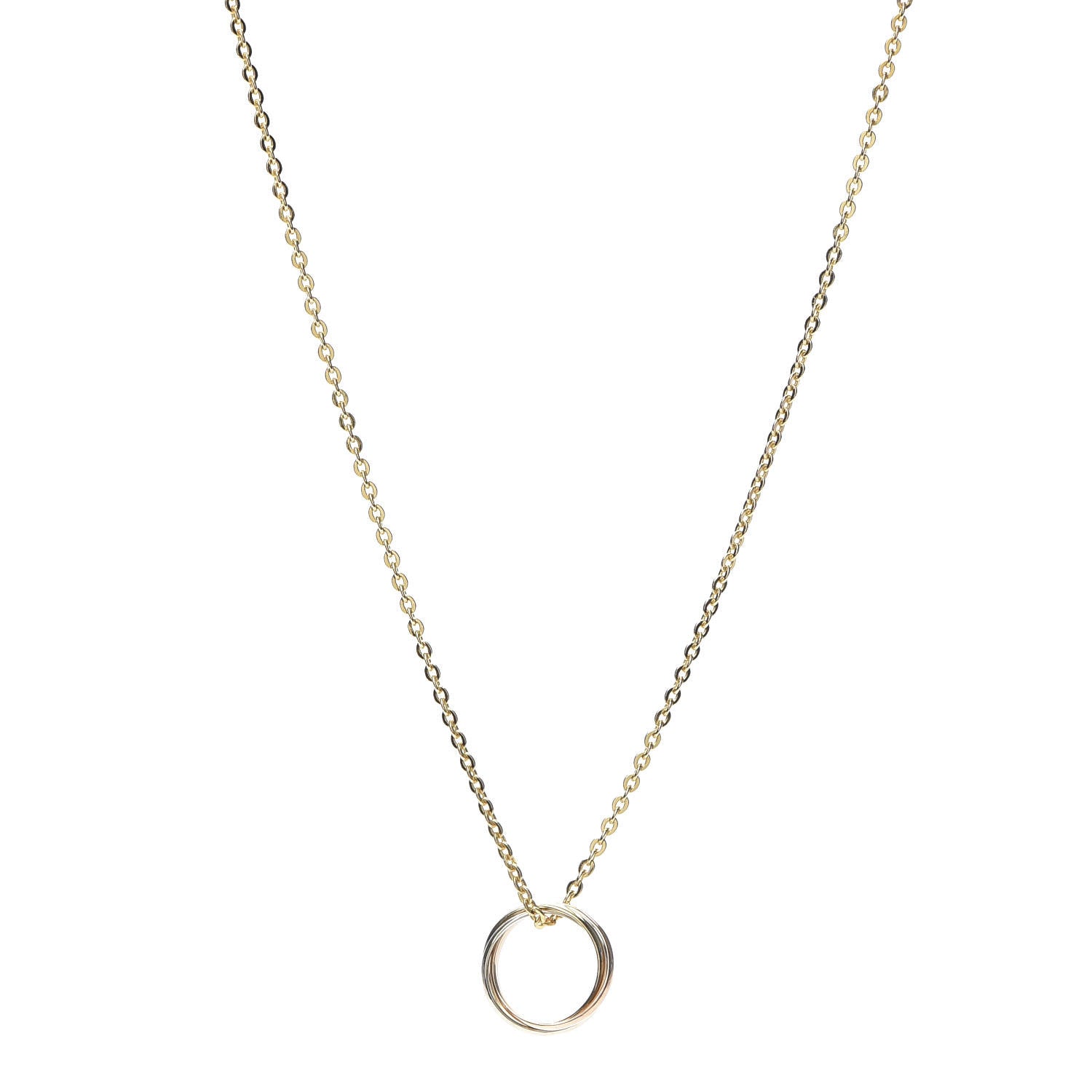 Cartier 18K Pink Yellow White Gold Baby Trinity Pendant Necklace 1 of 7
