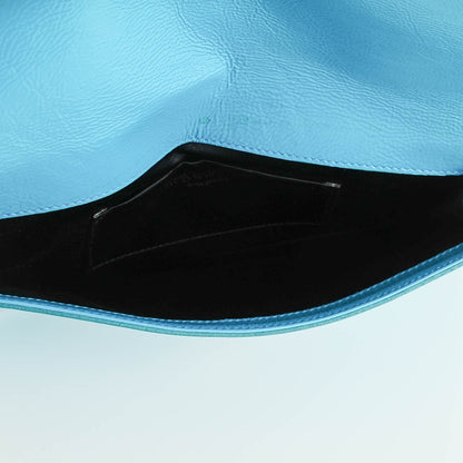 Saint Laurent Textured Patent Calfskin Small Belle De Jour Clutch Turquoise 5 of 7