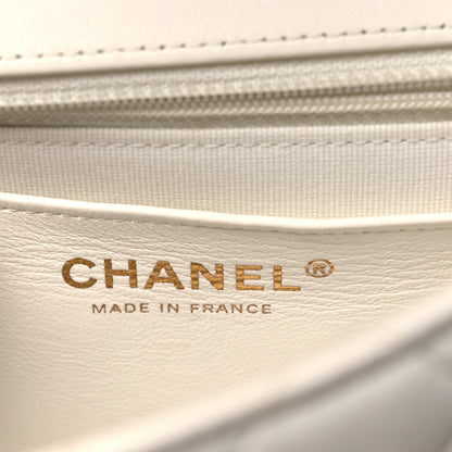 Chanel Lambskin Quilted Casino Chips Small Square Flap White 6 of 12