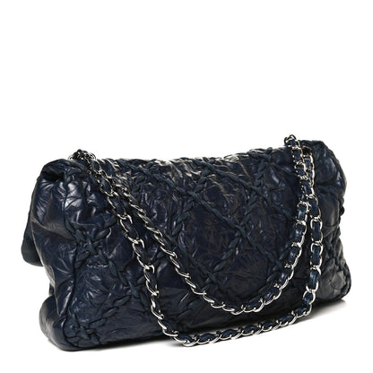 Chanel Calfskin Ultra Stitch Oversize Flap Navy 3 of 10