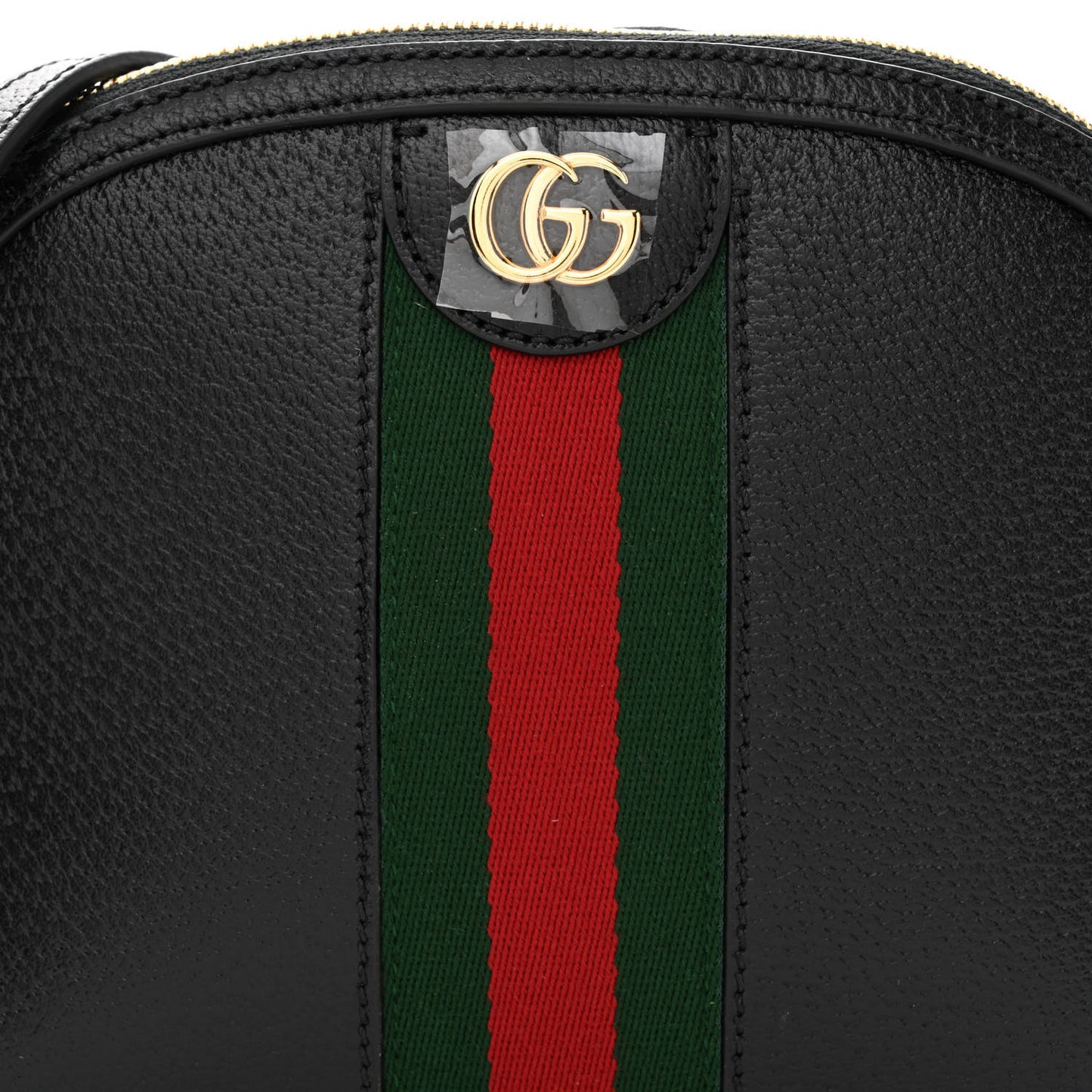 Calfskin GG Web Small Ophidia Dome Shoulder Bag Black