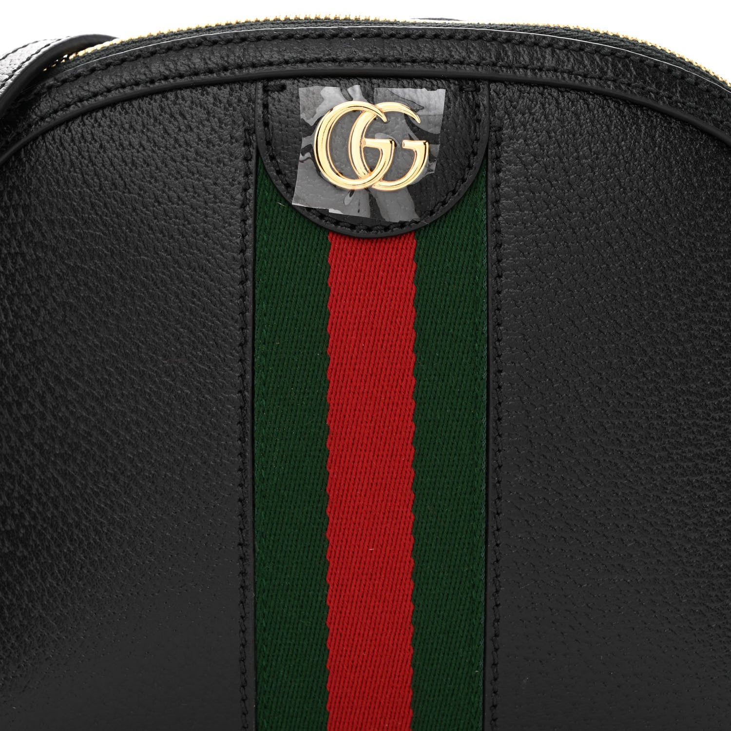 Gucci Calfskin GG Web Small Ophidia Dome Shoulder Bag Black 8 of 10