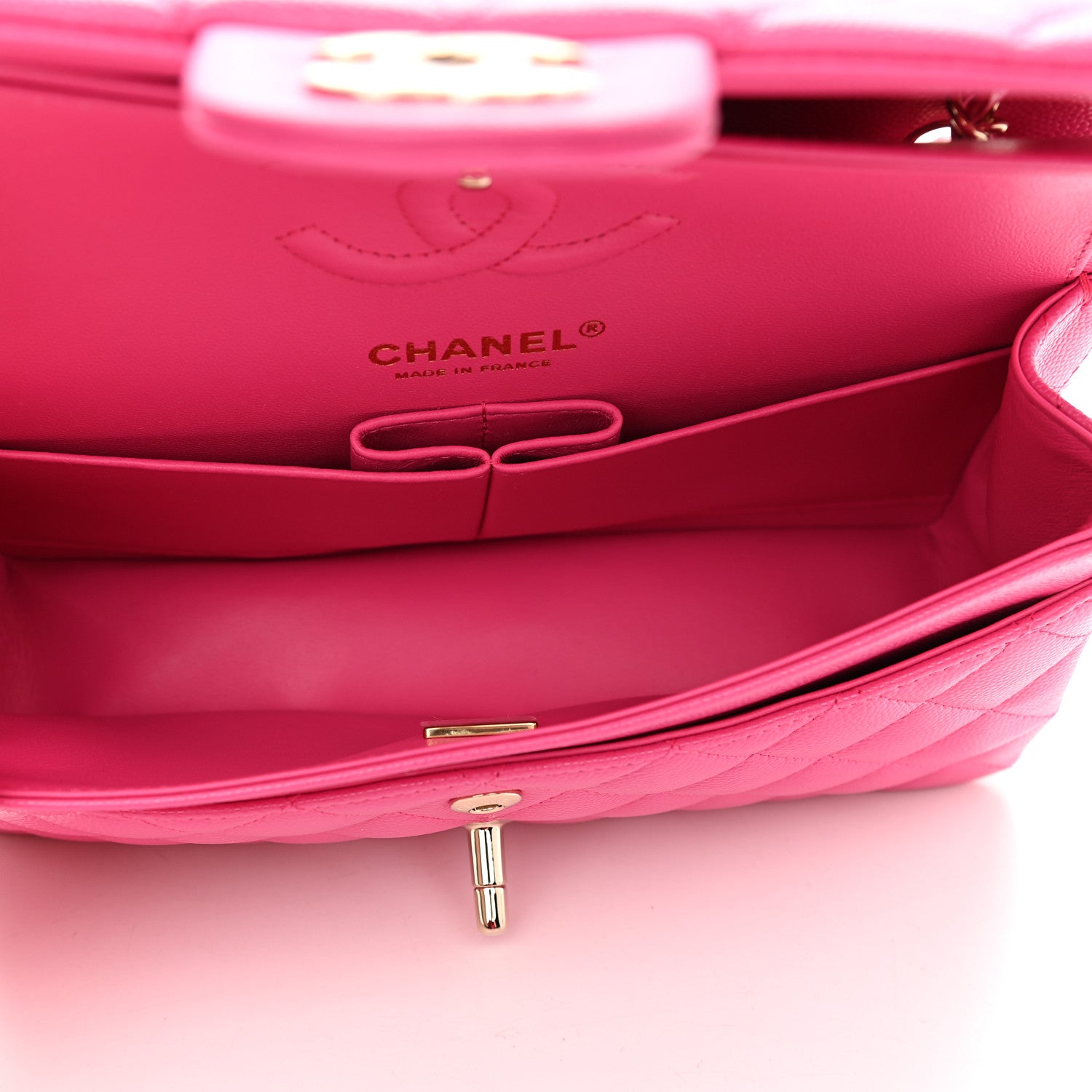 Chanel Caviar Quilted Small Double Flap Dark Pink 4 of 8